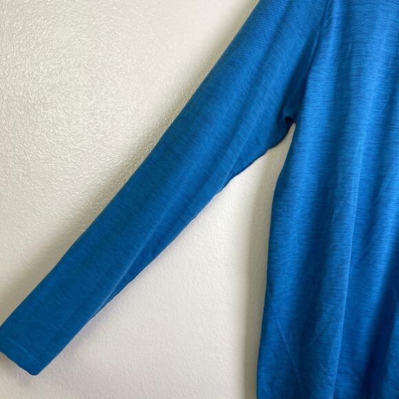 Lululemon Metal Vent Tech Shirt XL Mens Blue Long Sleeve 1/4 Zip Run Jog Outdoor - Picture 4 of 9